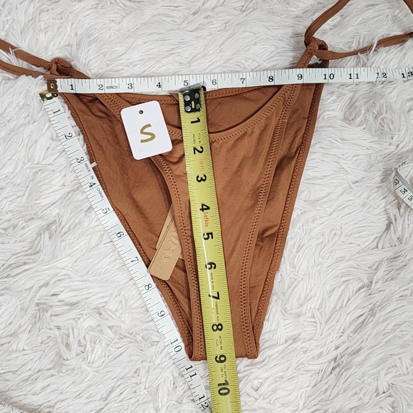 SKIMS SWIM DIPPED TIE BOTTOMS/ NWT/ALMOND/S, M - Picture 17 of 17